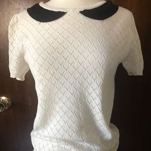 Black & Ivory Collared Shirt